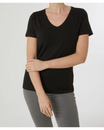 Bild 1 von Schwarzes T-Shirt, Janina, V-Ausschnitt, schwarz