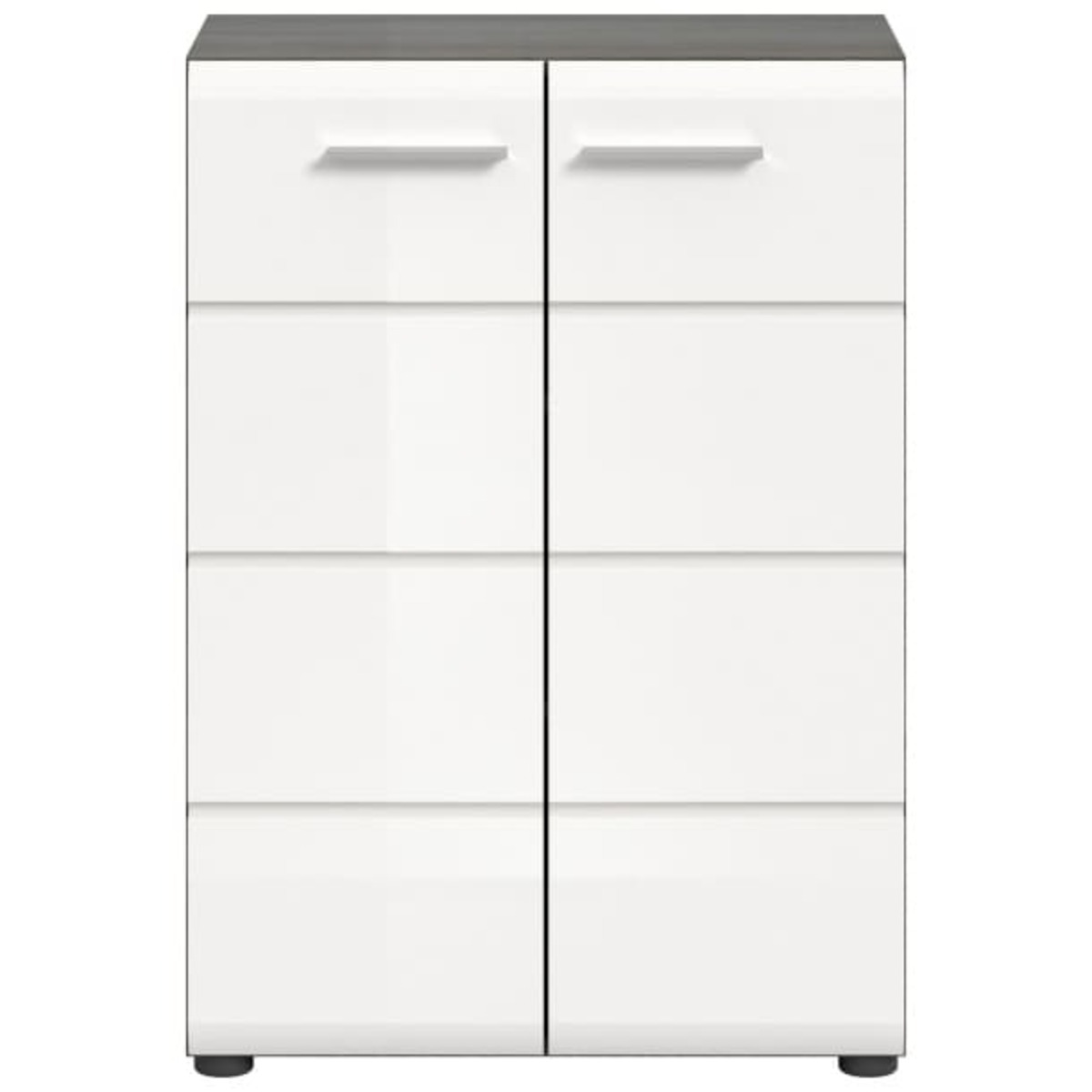 Bild 1 von Kommode Salsa 60 x 85 x 37 cm Weiß Hochglanz/Rauchsilber