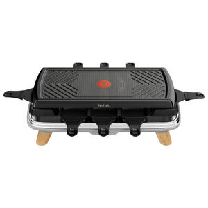 Tefal Raclette Gourmet RE610D schwarz Metall Kunststoff B/H/T: ca. 50,8x7,3x25,6 cm