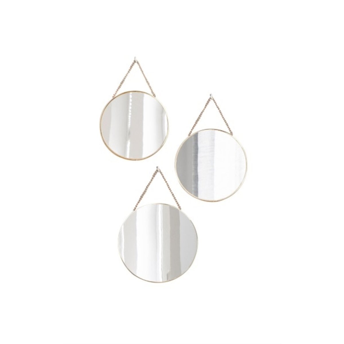 Bild 1 von Spiegel Gloria 3er Set Metall goldfarbig