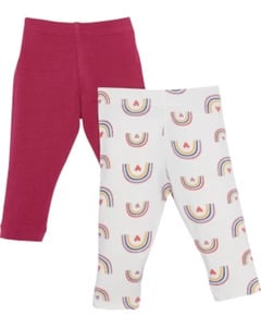 Leggings Regenbögen, 2er-Pack, Ergee, pink