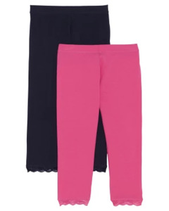 Leggings mit Spitze, 2er-Pack, Y.F.K., pink/blau