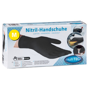 Nitril Einmalhandschuhe 100er, Größe M - Schwarz