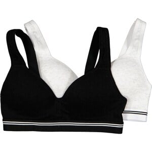 My first Sportsbra 2er-Pack, Grau/Schwarz, 70A