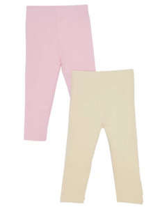 Gerippte Leggings, 2er-Pack, Ergee, rosa