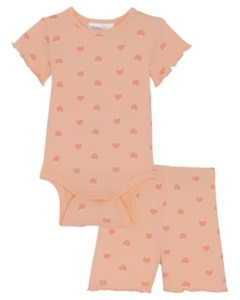 Newborn Body + Shorts, Ergee, 2-tlg. Set, rosa