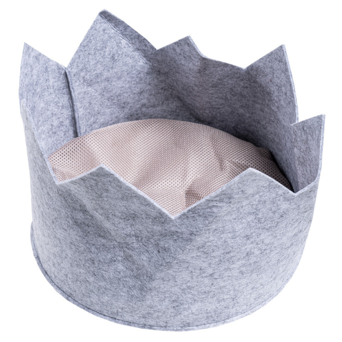 Bild 1 von Haustierliegeplatz Krone Ø 36 x 24 cm aus Filz mit Kissen