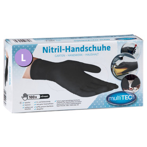 Nitril Einmalhandschuhe 100er, Größe L - Schwarz