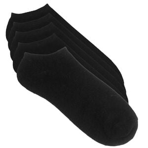 Damen-Sneakersocken 5er-Pack, Schwarz, 35/38