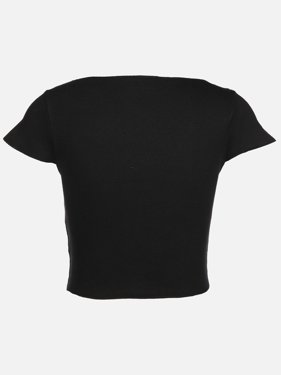 Bild 2 von Damen Rippshirt im Cropped Style
                 
                                                        Schwarz