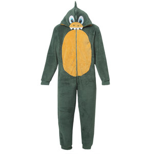 Herren Onesie Lange Ärmel, Olivgrün, L