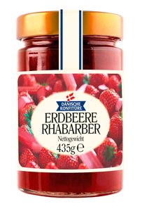 Dänische Konfitüre 'Erdbeere Rhabarber'