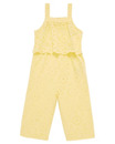 Bild 1 von Jumpsuit mit Lochstickerei, unterlegt, gelb