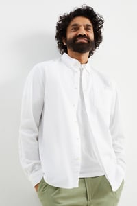 C&A Oxford Hemd-Regular Fit-Button-down, Weiß, Größe: 2XL