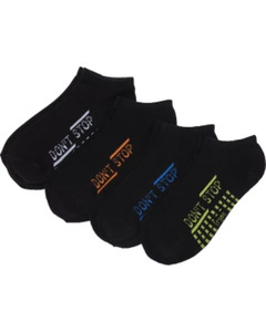 Sneakersocken, 4er-Pack, Ergee, verschiedene Designs, schwarz