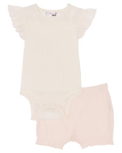 Newborn Body + Shorts, Ergee, 2-tlg. Set, offwhite