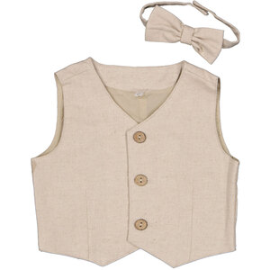 Babyweste Ärmellos, Beige, 86