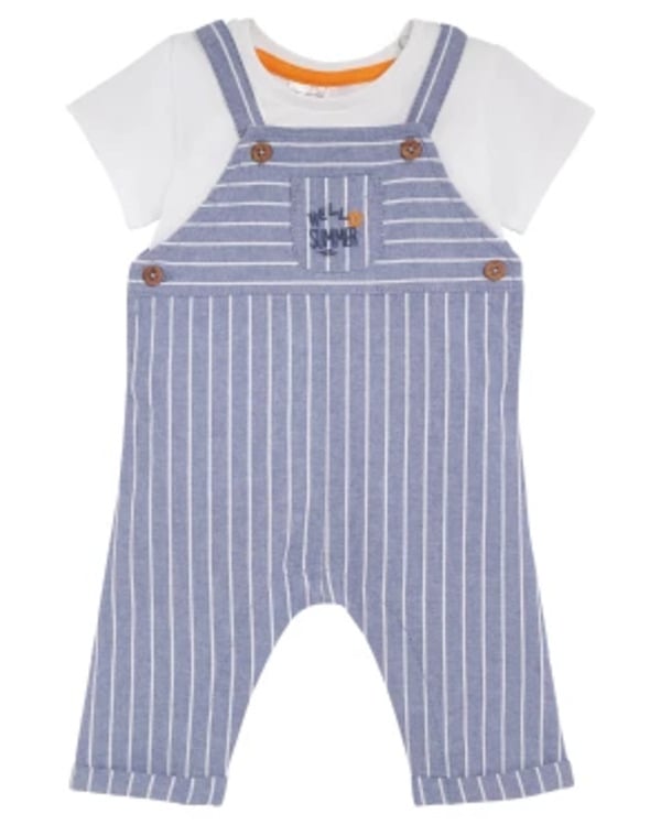 Bild 1 von Newborn T-Shirt + Latzhose, Ergee, 2-tlg. Set, blau