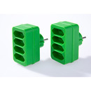 Bild 2 von 4-fach Steckdosenadapter - Grün, 2er-Set