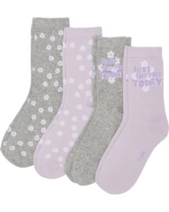 Socken, 4er-Pack, Ergee, verschiedene Designs, lila