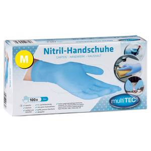 Nitril Einmalhandschuhe 100er, Größe M - Blau