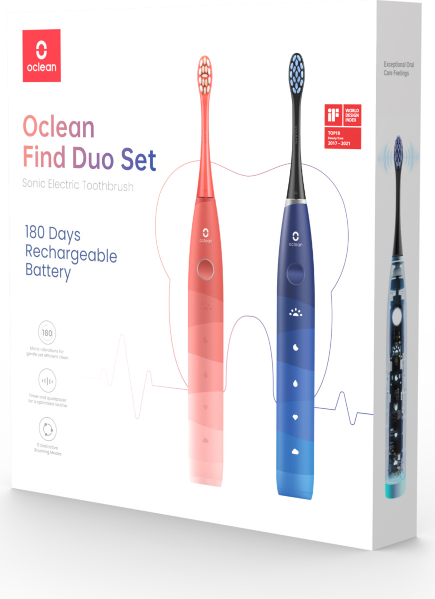 Bild 1 von Oclean Find Duo Set elektrische Schallzahnbürsten