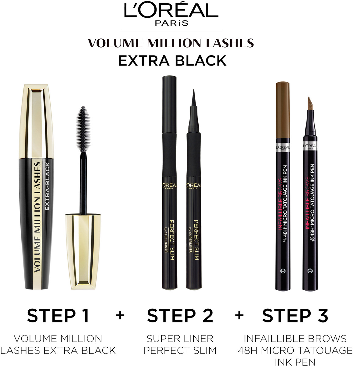 Bild 3 von L’Oréal Paris Volume Million Lashes Extra Black Mascara & Superliner Perfect Slim