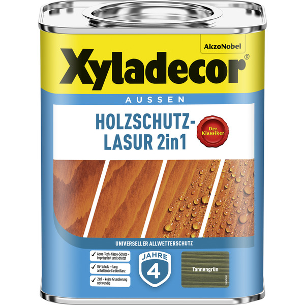 Bild 1 von Xyladecor 2in1 Holzschutzlasur tannengrün 750 ml