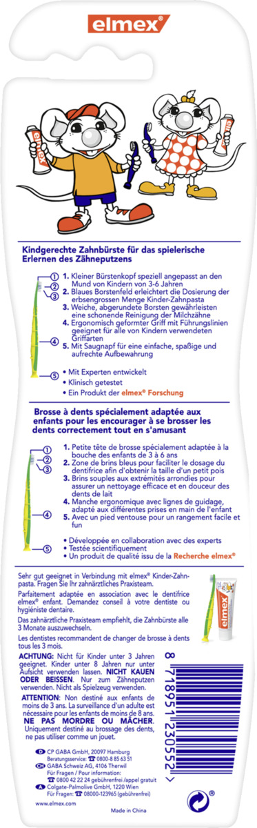 Bild 2 von elmex Kinderzahnbürste weich Doppelpack