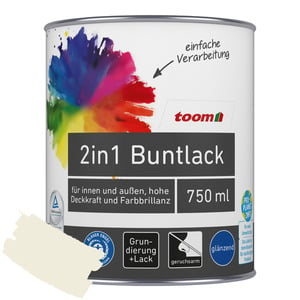 2in1 Buntlack 'Eisblume' weiß glänzend 750 ml