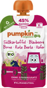 Pumpkin Organics Bio Quetschie mit Süßkartoffel, Blaubeere, Birne, Rote Beete & Hafer, 100 g