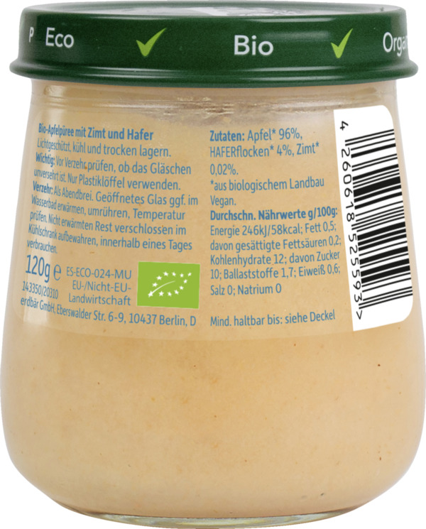 Bild 2 von Freche Freunde Bio Baby Abendbrei Apfel, Zimt mit Hafer, 120 g