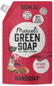 Marcel's Green Soap Handseife Argan & Oudh Nachfüllbeutel, 500 ml