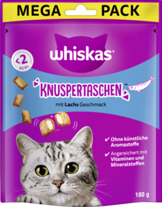 Whiskas Knuspertaschen™ Beutel mit Lachs Geschmack, 180 g