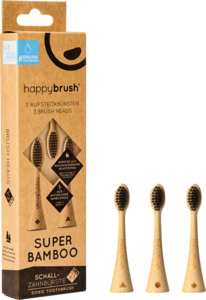 happybrush Bambus Aufsteckbürsten ECO V3