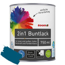 Bild 1 von toom 2in1 Buntlack 'Blaupause' enzianblau seidenmatt 750 ml