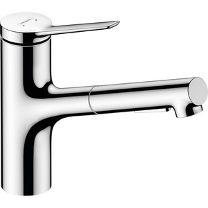 Hansgrohe Einhebel-Küchenmischer 'Zesis M33 Eco 150' verchromt, mit Ausziehbrause