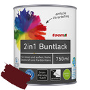 Bild 1 von toom 2in1 Buntlack 'Abendrot' purpurrot seidenmatt 750 ml