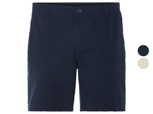 LIVERGY® Herren Seersucker-Shorts aus reiner Baumwolle