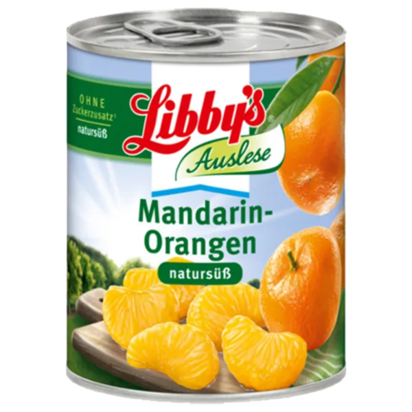 Bild 1 von Libby´s
Natursüß-/ Mandarin Orangen, Pfirsichhälften oder Frucht-Cocktail