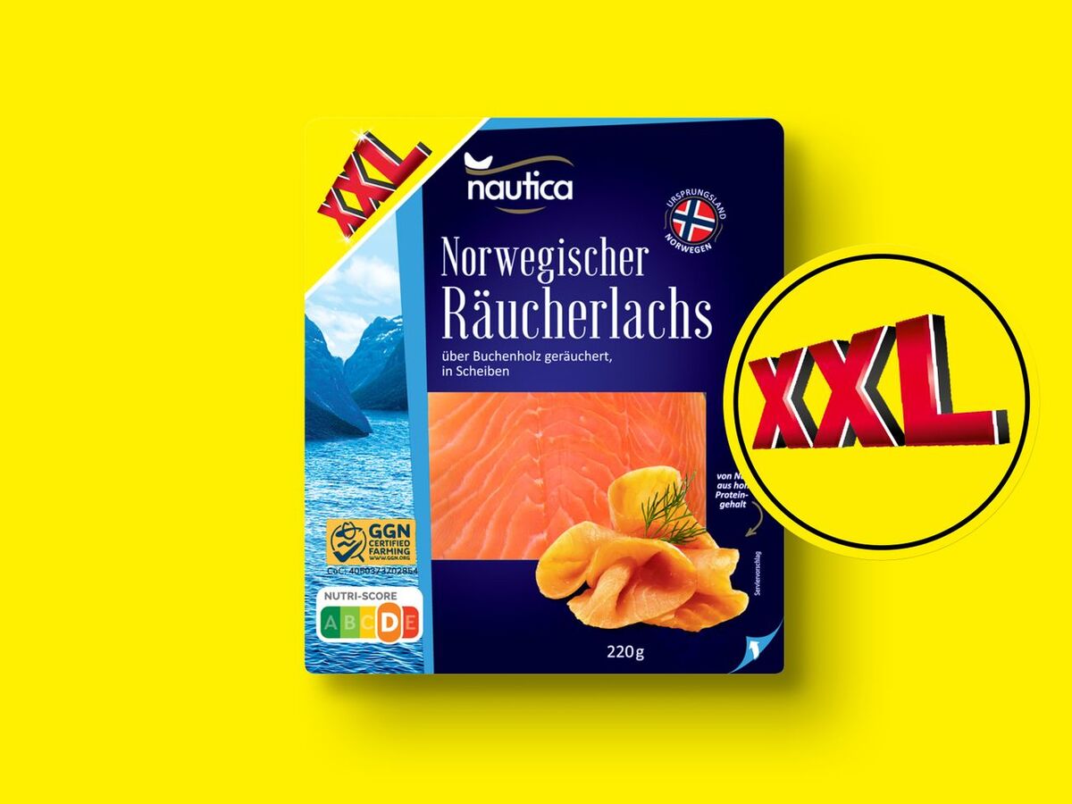 Bild 1 von Nautica Norwegischer Räucherlachs XXL,  220 g