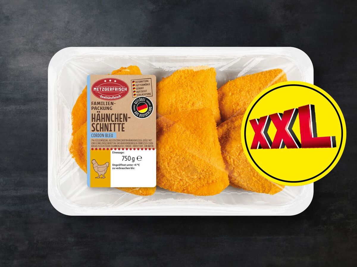 Bild 1 von Metzgerfrisch Hähnchen-Schnitte „Cordon Bleu“ XXL,  750 g