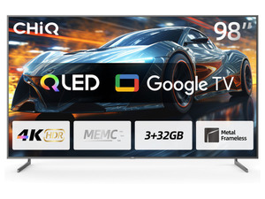 Chiq »U98F8TG PRO« Fernseher 98" Qled 4k UHD Smart TV Gaming Mode 144 Herz