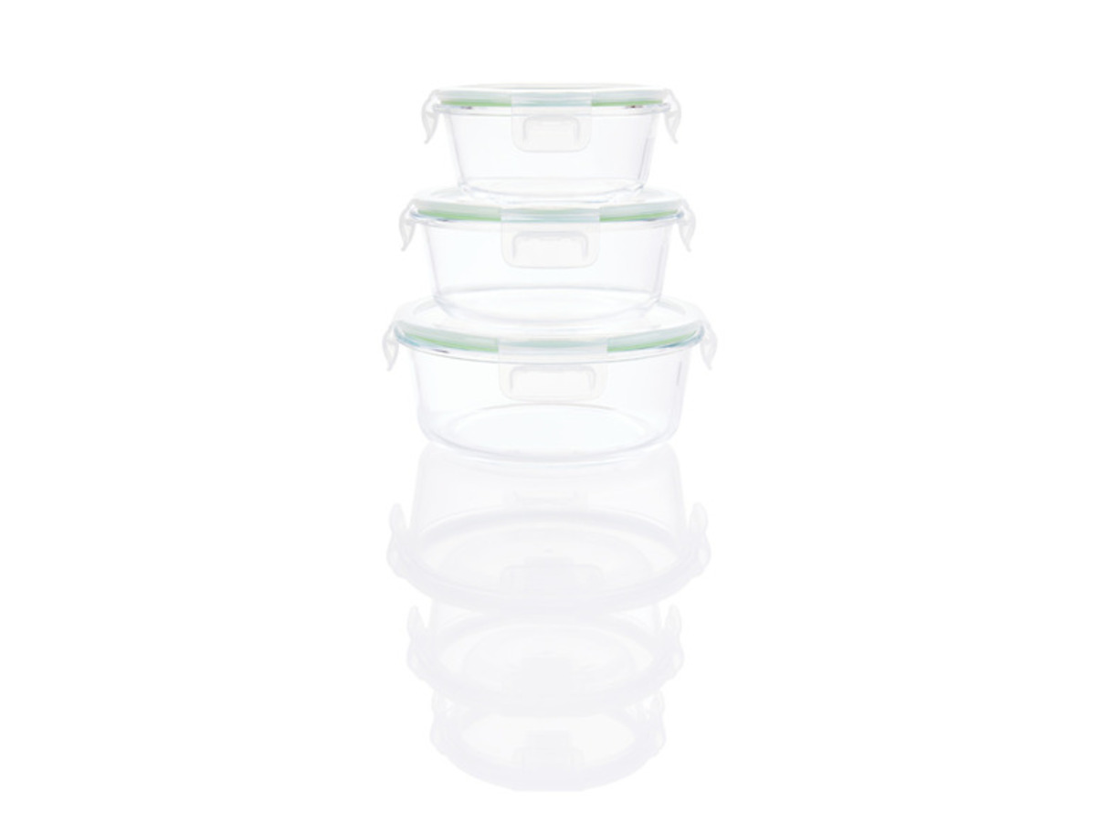 Bild 1 von LIVARNO home Frischhaltedosen-Set, 3-teilig, Schalen aus Glas