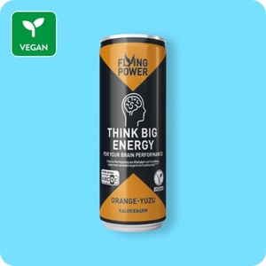 FLYING POWER Think-Big-Energy-Drink, Orange-Yuzu oder Heidelbeere-Kaktusfeige