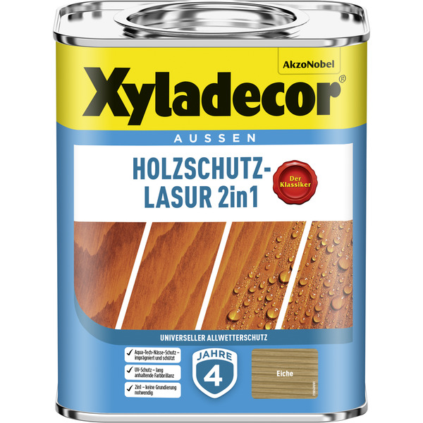 Bild 1 von Xyladecor 2in1 Holzschutzlasur eichefarben 750 ml