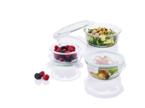 Bild 2 von LIVARNO home Frischhaltedosen-Set, 3-teilig, Schalen aus Glas