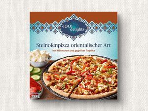 1001 delights Steinofenpizza orientalischer Art,  395 g