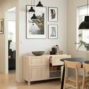 Bild 2 von BESTÅ  Aufbewkomb.+Türen/Schubladen, Eicheneff wlas/Hanviken/Stubbarp Eicheneff wlas 120x42x74 cm