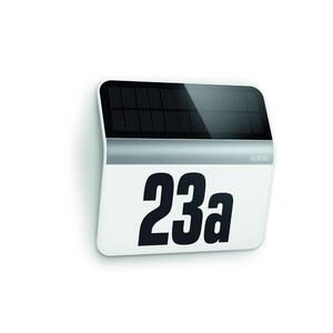Steinel LED Solar Hausnummern-Leuchte edelstahl Solar mit Dämmerungssensor